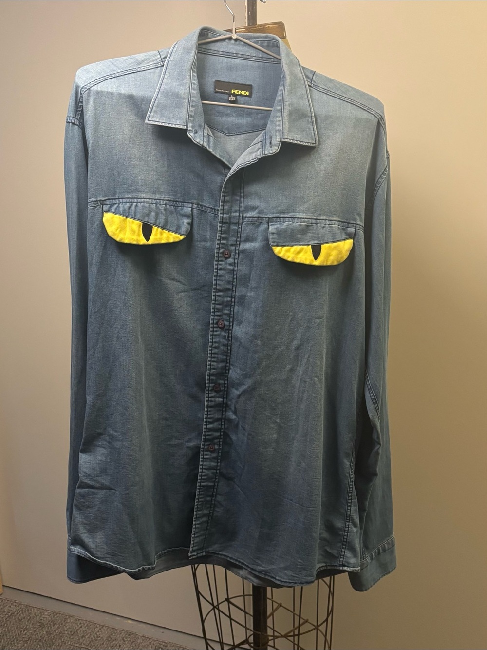 Fendi Denim BUG EYES shirt